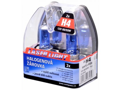 Žárovka 12V H4 60/55W P43t WHITE LASER 2ks