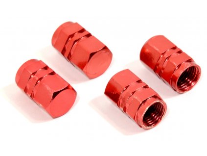 Ozdobné kryty ventilků červené 4ks