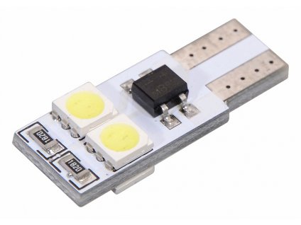 Žárovka 4 SMD LED 12V T10 s rezistorem CAN-BUS ready bílá