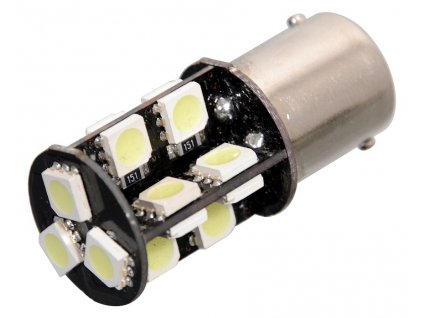 Žárovka 19 SMD LED 12V Ba15S s rezistorem CAN-BUS ready bílá