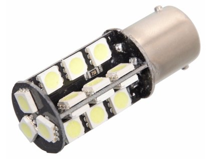 Žárovka 27 SMD LED 12V Ba15S s rezistorem CAN-BUS ready bílá