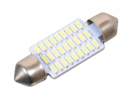 Žárovka 27 SMD LED 12V suf. SV8.5 38mm bílá