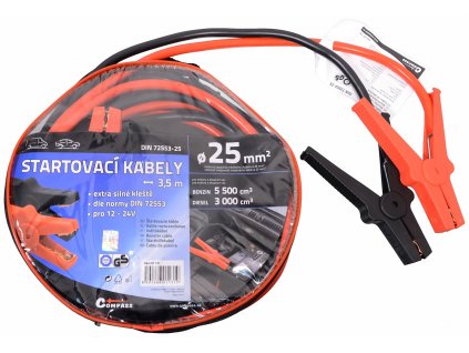 Startovací kabely 25 délka 3,5m TÜV/GS DIN72553