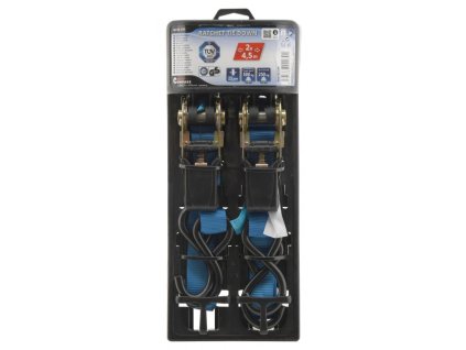 Popruh s ráčnou a háky 2ks 125daN 24mm x 4,50m TÜV