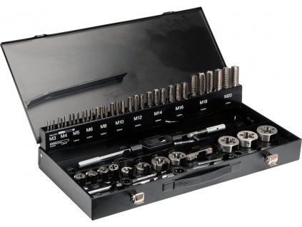 Souprava závitníků 56ks, M3, M4, M5, M6, M8, M10, M12