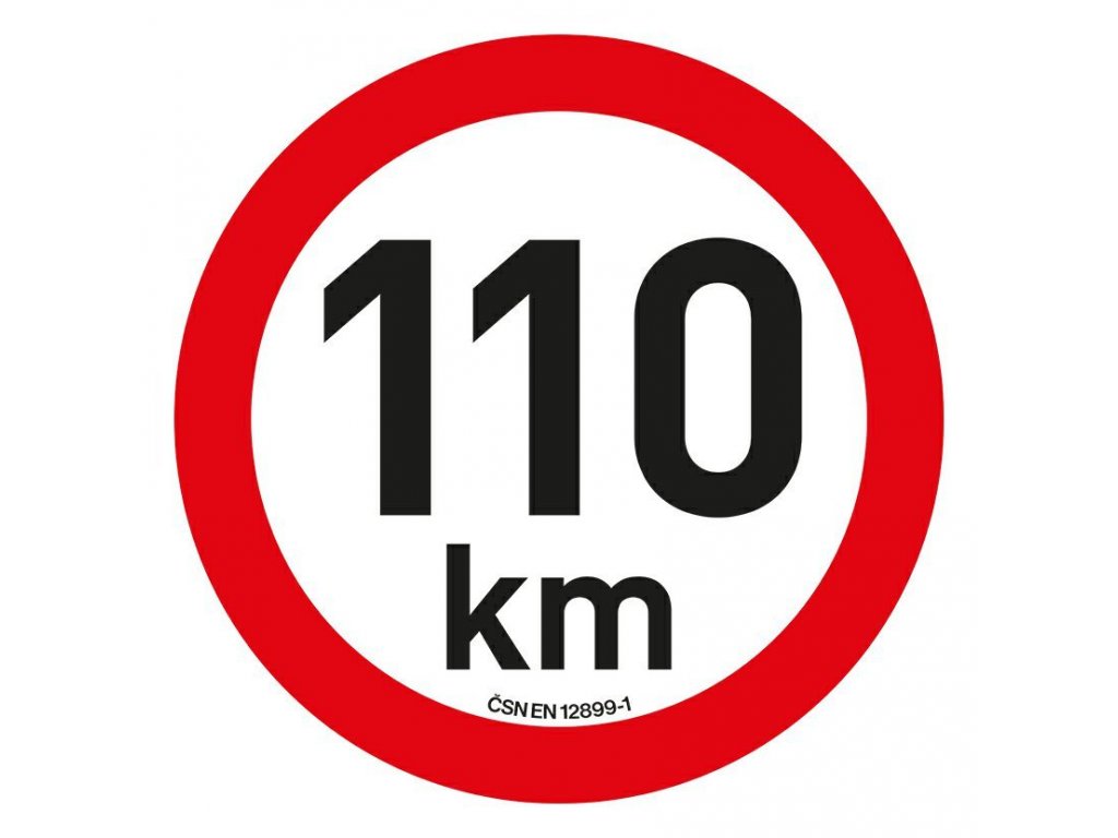 Compass Samolepka omezení rychlosti 110 km/h reflexní (200 mm)