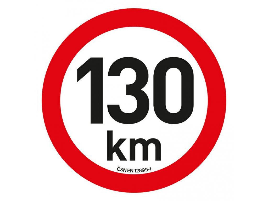 Compass Samolepka omezení rychlosti 130 km/h reflexní (200 mm)