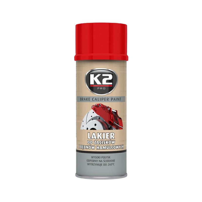 K2 BRAKE CALIPER PAINT 400 ml ČERVENÁ - barva na brzdové třmeny a bubny