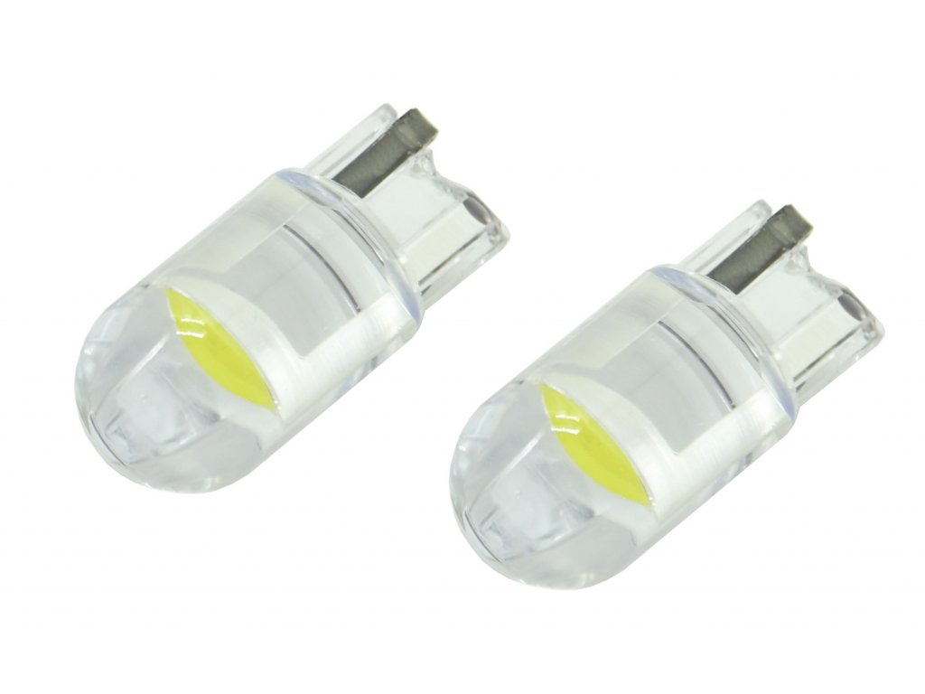 Compass Žárovka 1LED COB 12V T10 bílá 2ks