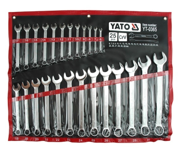 YATO Sada klíčů očkoplochých 25ks 6-32 mm