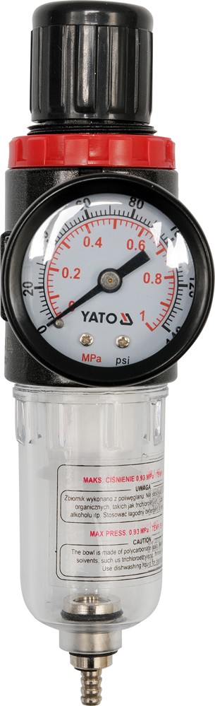 YATO Regulátor tlaku vzduchu 1/4", max. 0,93MPa, s filtrem (15ccm)