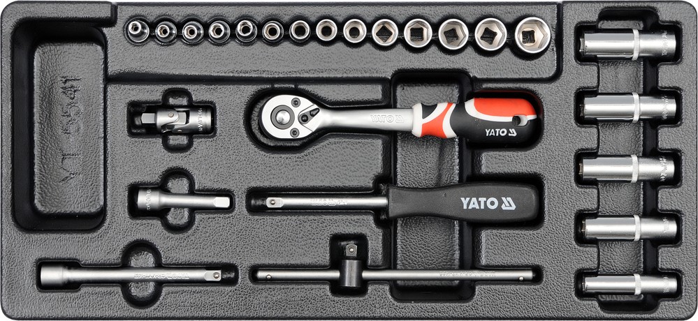 YATO Vložka do zásuvky - klíče nástrčné 25ks 3,5-14mm