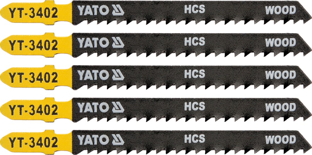 YATO List pilový do přímočaré pily 100 mm na dřevo TPI8 5 ks