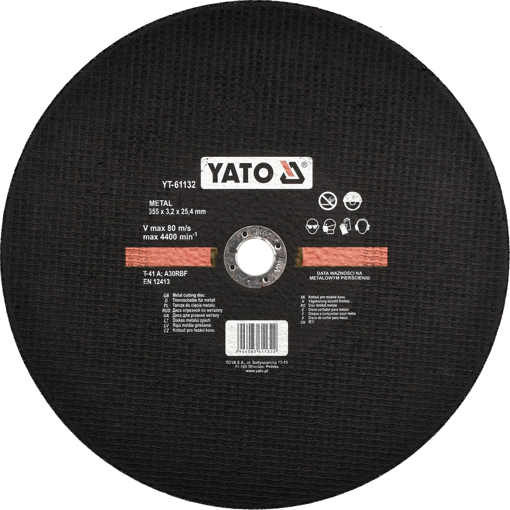 YATO Kotouč řezný na kov 355 x 25,4 x 3,2 mm