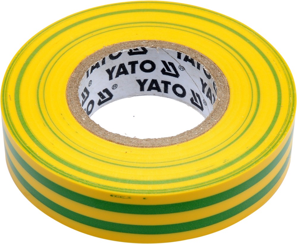 YATO Izolační páska elektrikářská PVC 15mm / 20m žlutozelená