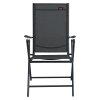 Židle zahradní skládací PULA tmavě šedá