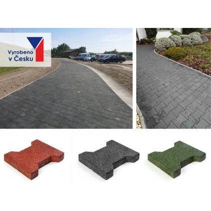 Gumová zámková dlažba