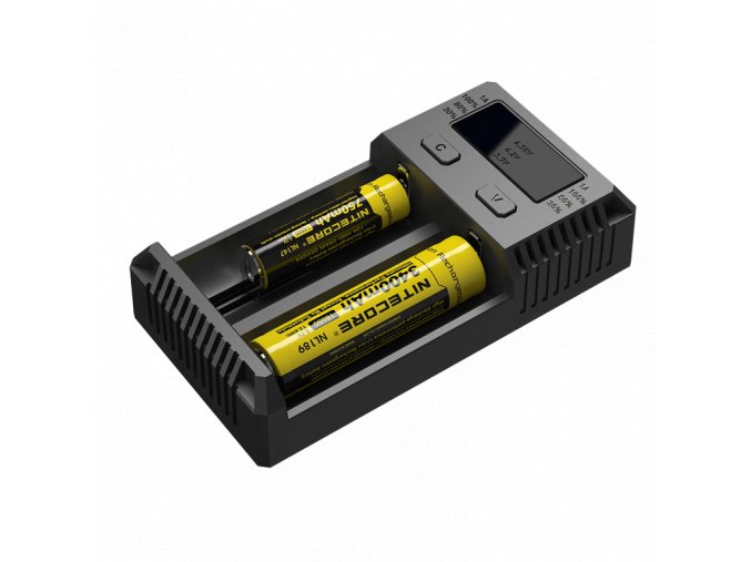 NITECORE i2 NEW inteligentní nabíječka-dvě nezávislé pozice, nabíjí Li-Ion, Ni-MH, Ni-Cd, 12/230V