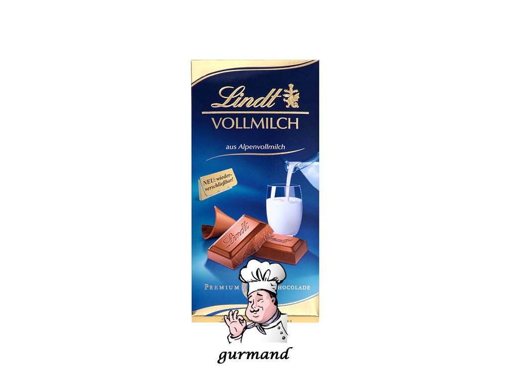Lindt Vollmilch Mléčná čokoláda z alpského mléka 100g
