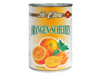 Le Clou Pomerančové plátky ve sladkém nálevu 425/240g.
