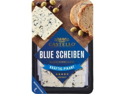 Castello Blue Scheiben Plátkový sýr s modrou plísní 60% t.v.s. 125g