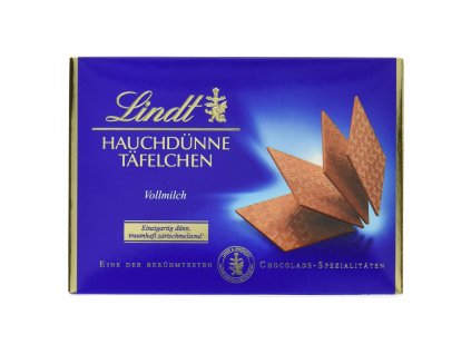 Lindt Hauchdünne Täfelchen Vollmilch Mléčná plátková čokoláda 125g