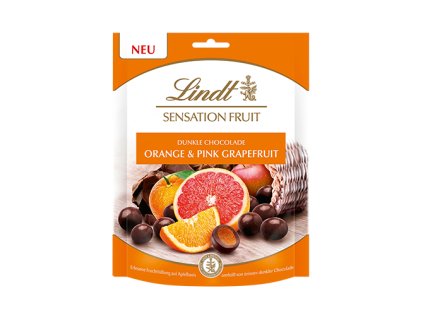 Lindt Sensation Fruit Pomeranč a růžový grapefruit v hořké čokoládě 150g