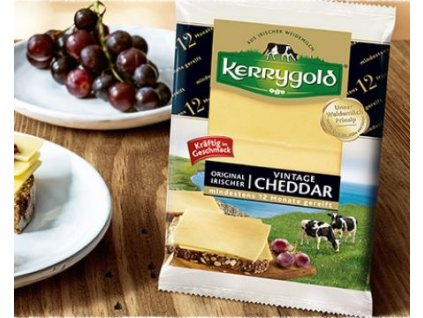 Kerrygold Cheddar Wintage jemně kořeněný porcovaný 12 měsíců zralý 32% t.v.s. 125g