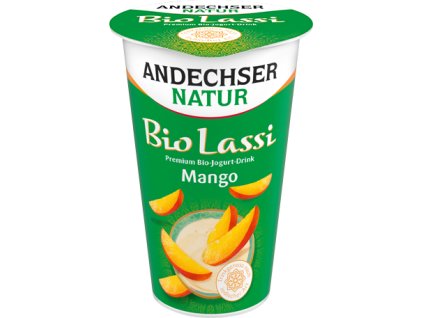Andechser Bio Lassi Premium bio jogurtový nápoj s příchutí 250g