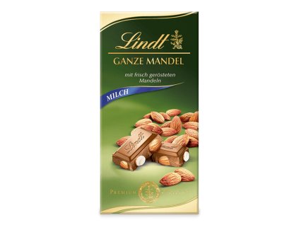 Lindt Ganze Mandel Mléčná čokoláda s celými mandlemi 100g