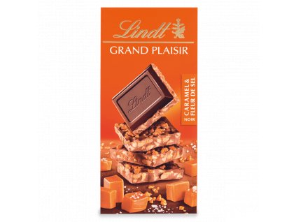 Lindt Grand Plaisir Tmavá čokoláda s karamelem a mořskou solí 150g
