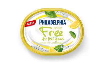 Philadelphia Free to feel good Sýr s bazalkou a citrónem 150g