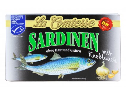 La Comtesse Sardinky s česnekem bez kůže a bez kostí 125/88g