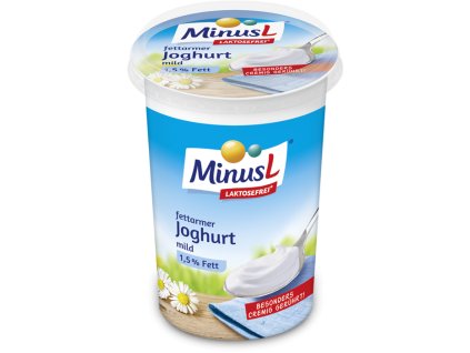 MinusL Jogurt bílý 1,5% se sníženým obsahem laktózy 400g