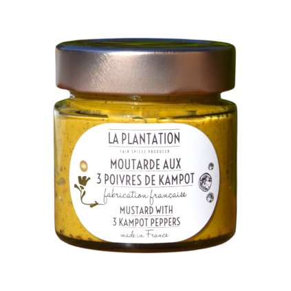 Francouzská hořčice s třemi Kampotskými pepři 120g