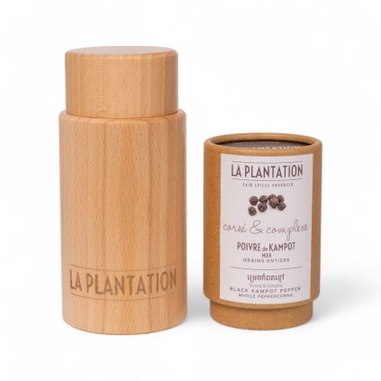 Mlýnek La Plantation tubus - buk přírodní + černý Kampotský pepř 50g tubus