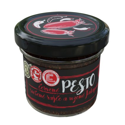 Pesto cervene rajce uzene jalapeno
