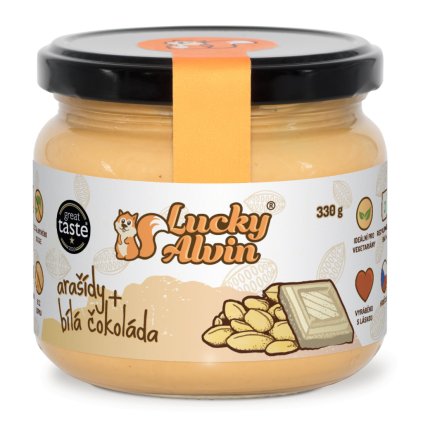 Arašídy + bílá čokoláda (Hmotnost 330 g)