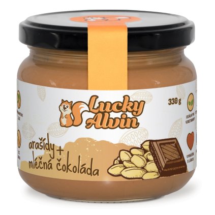 Arašídy + mléčná čokoláda (Hmotnost 330 g)