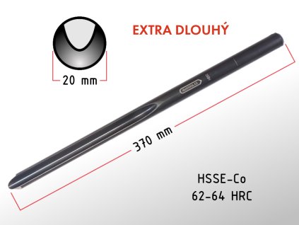 20mm dutinový struh GURTOOL bez rukojeti rozměry EXTRA