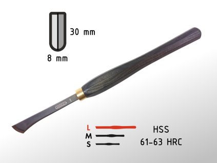 30mm hladicí nůž skew oblý GURTOOL L