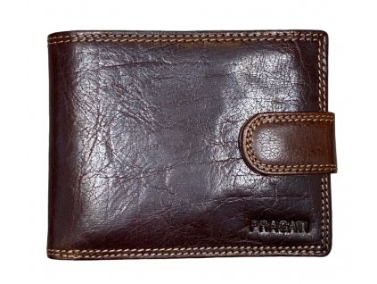 Pánská kožená peněženka s přezkou Pragati brown (RFID secure)