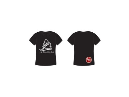 74607 triko fair seeds great white shark cerne damske