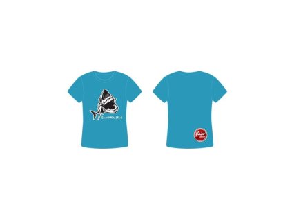 74613 triko fair seeds great white shark modre damske