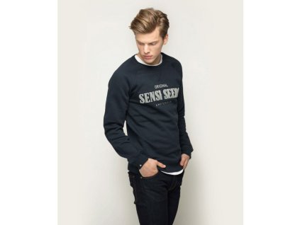 74709 mikina sensi seeds terry crew neck modra velikosti s xxl