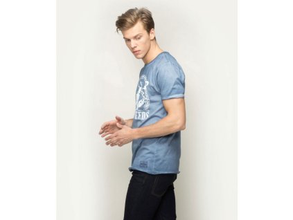 74736 triko sensi seeds oil dyed logo t shirt modre velikosti s xxl