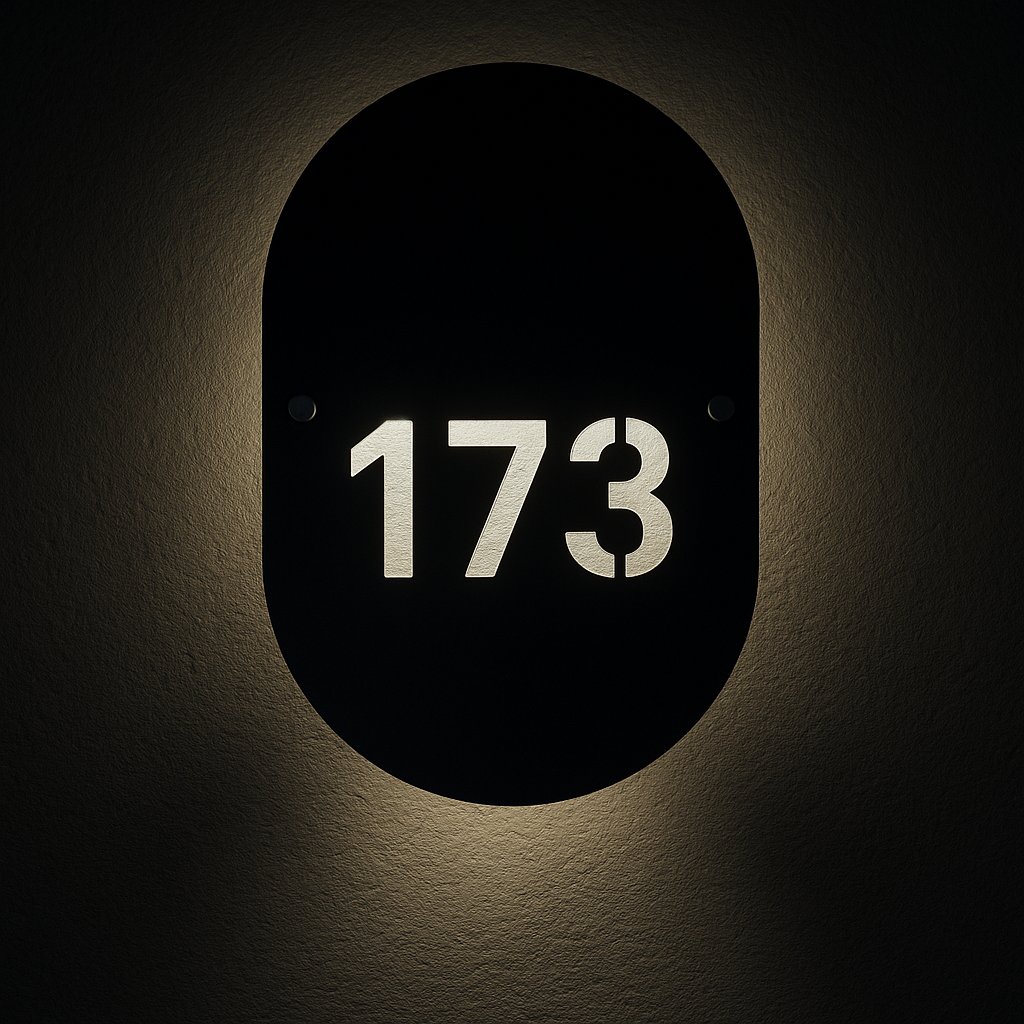 Domové číslo so solárnym LED osvetlením