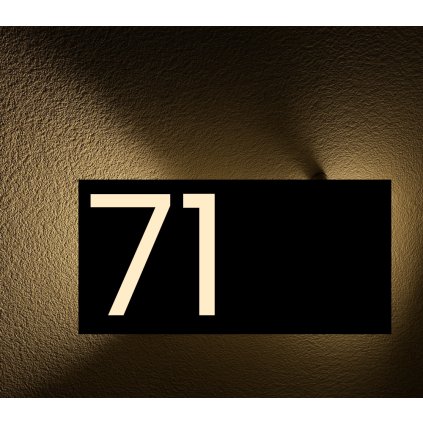 Solárne domové číslo – na šírku obdĺžnikový (z pravej strany)