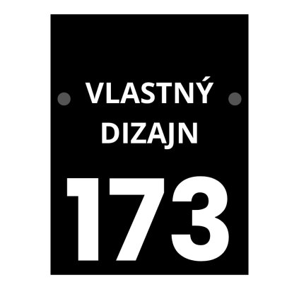 Solárne domové číslo Vlastný Dizajn – obdĺžnikový, na stojato