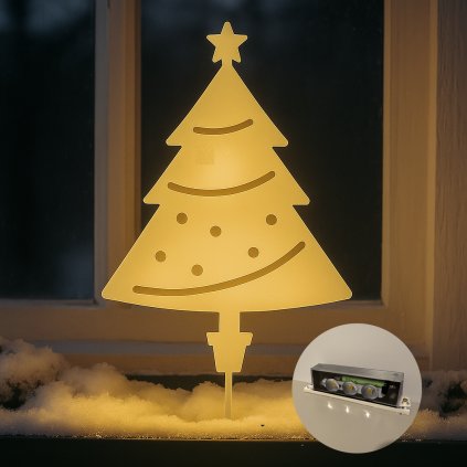 Vianočný siluetový dekor – Vianočný stromček